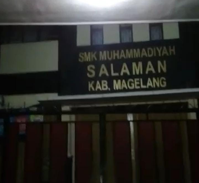 Running Text SMK Muhammadiyah Salaman Diretas, Memaki DPR
