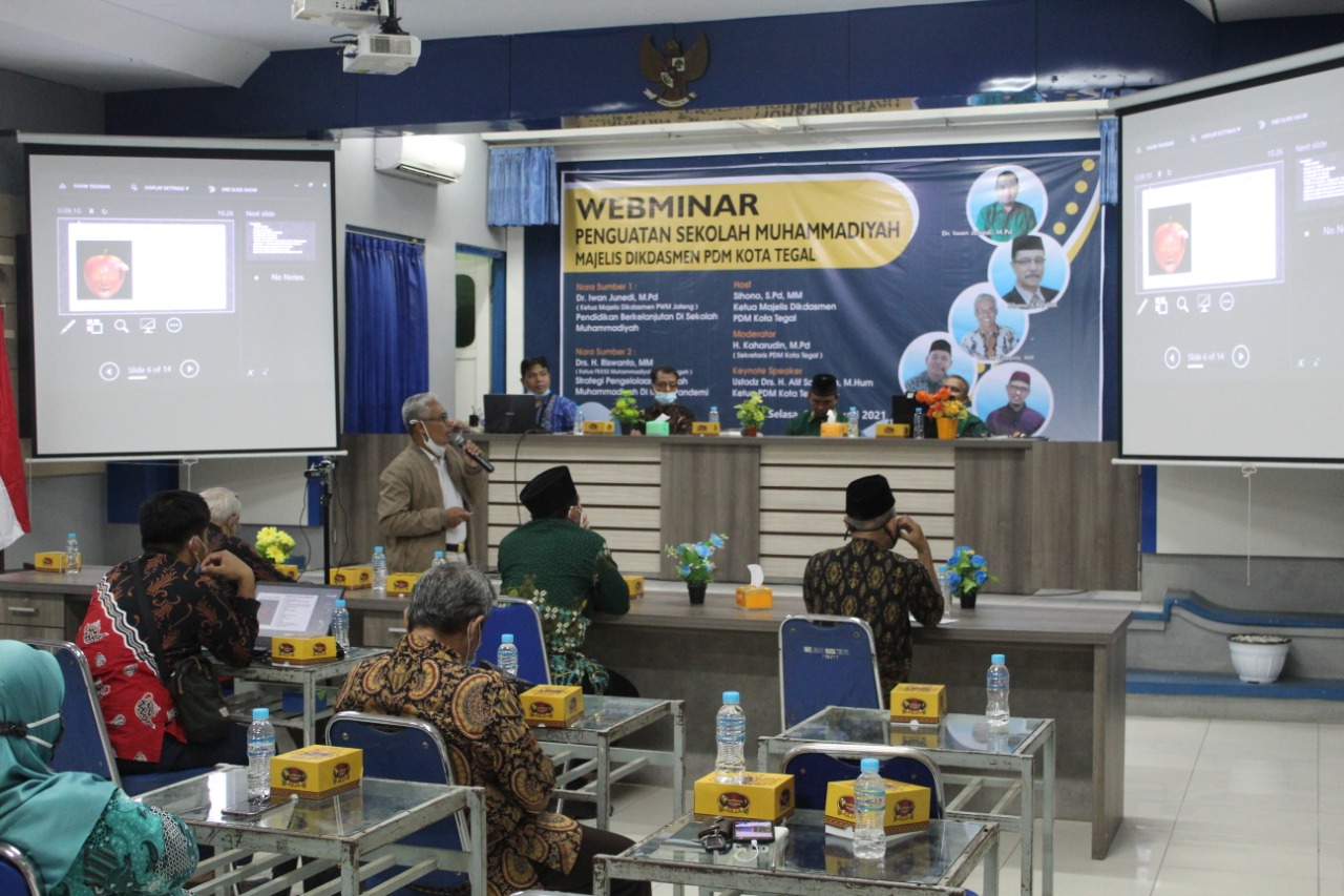 Webminar Penguatan Sekolah Muhammadiyah Majelis Dikdasmen PDM Kota Tegal