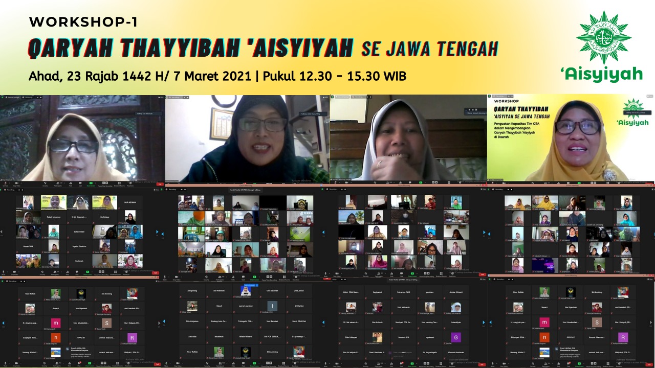 Selenggarakan Workshop Daring, PWA Jateng Perkuat Kapasitas Tim Qaryah Thayyibah ‘Aisyiyah (QTA) di Daerah
