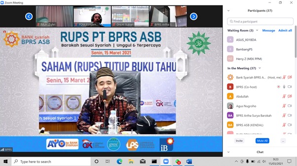  BPRS Artha Surya Barokah Gelar RUPS Tutup Buku 2020