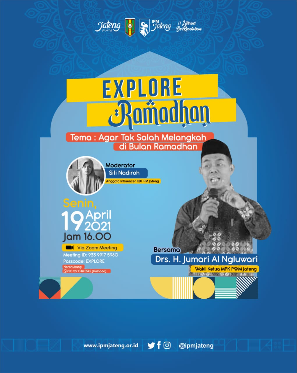 PW IPM Jawa Tengah Gelar Kajian Online Explore Ramadan, Hadirkan Wakil Ketua MPK PWM Jateng