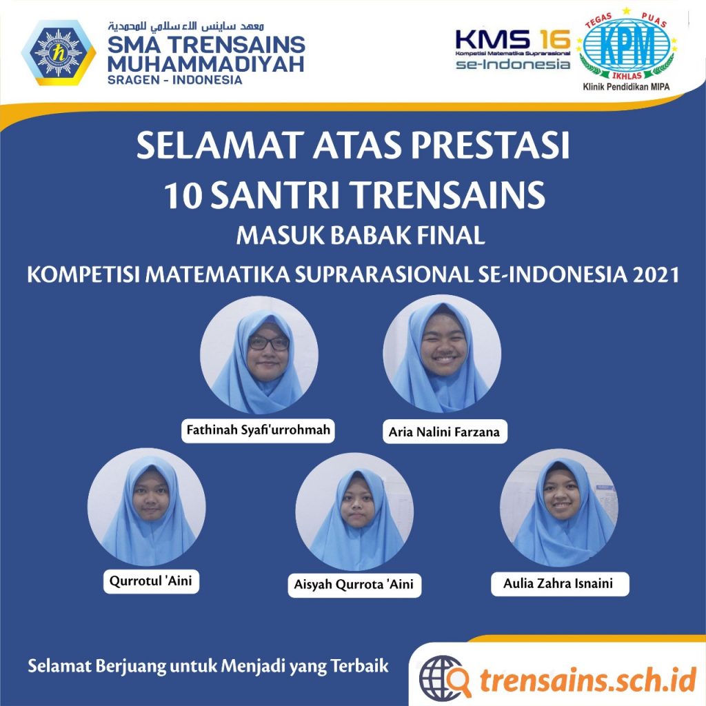 Luar Biasa, 10 Santri Trensains Maju Final Kompetisi Matematika Suprarasional se-Indonesia