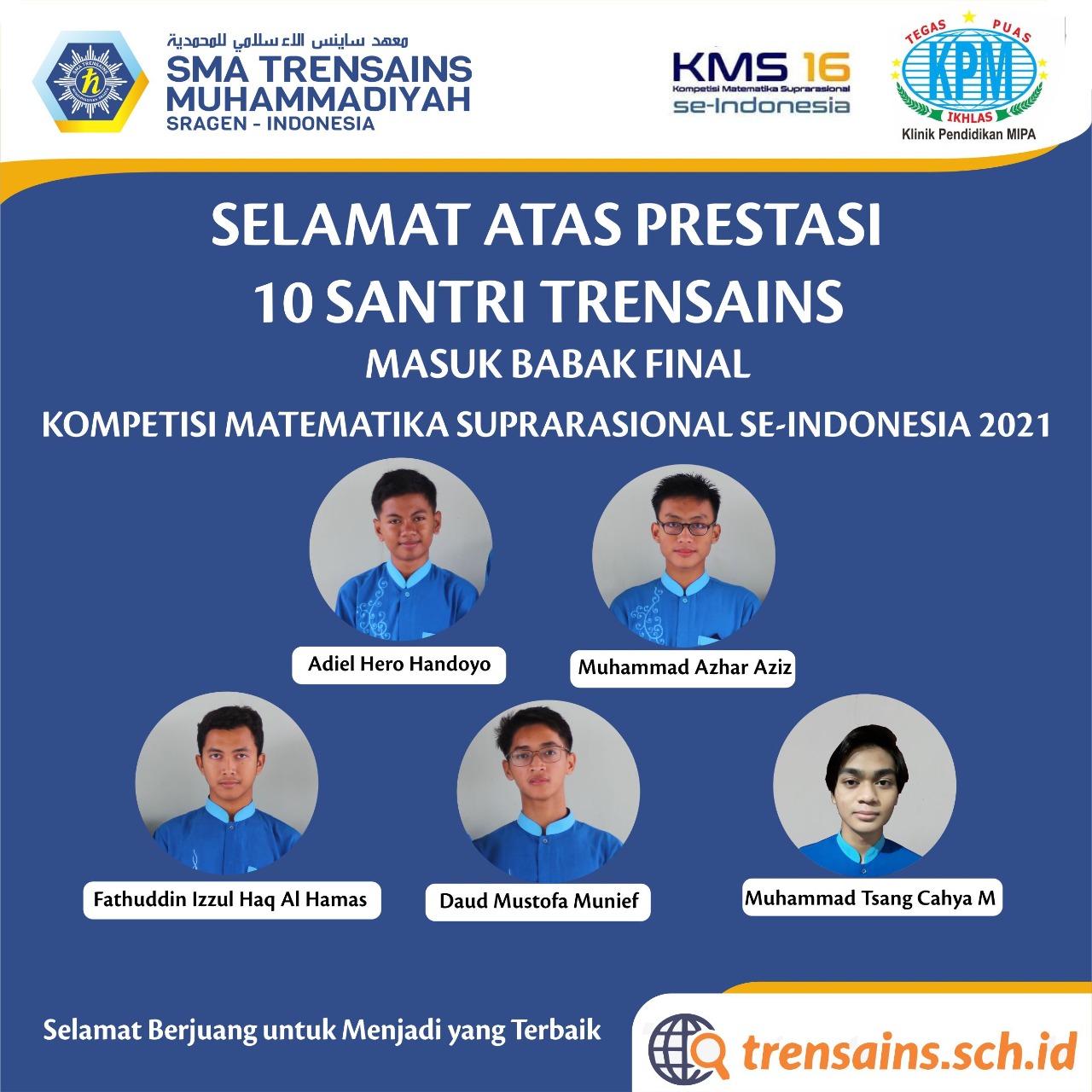 Luar Biasa, 10 Santri Trensains Maju Final Kompetisi Matematika Suprarasional se-Indonesia
