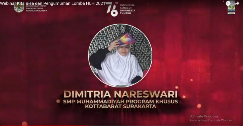 Siswa SMP Muhammadiyah Program Khusus Kottabarat Surakarta  Juara 3 Lomba Karya Tulis Populer Tingkat Nasional