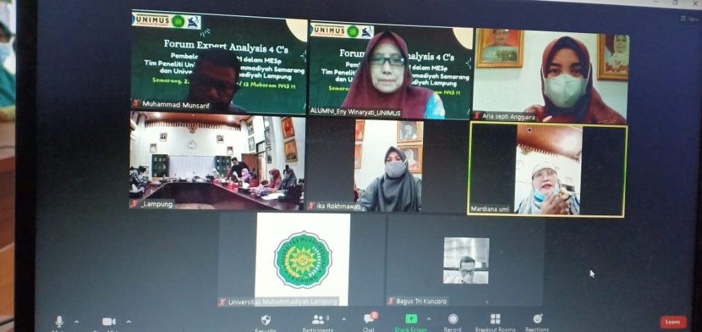 Tim Peneliti Unimus dan UM Lampung Adakan Forum Expert Analysis 4’cs Pembelajaran Abad 21 dalam MESp