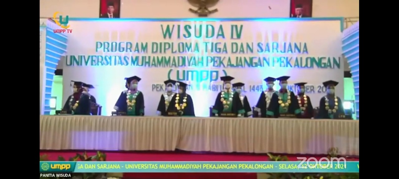Universitas Muhammadiyah Pekajangan Pekalongan menyelenggarakan Wisuda ke IV 2020/2021