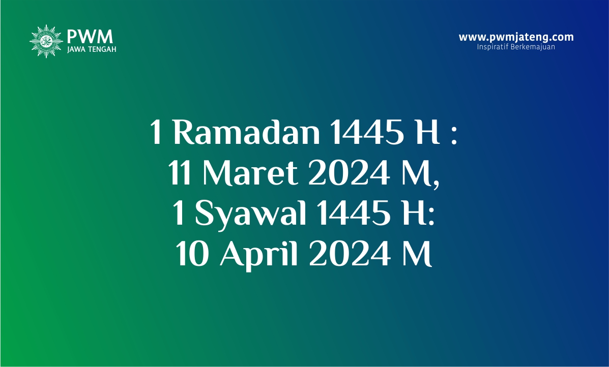 Hisab 1 Ramadan 1445 H Jatuh pada 11 Maret 2024, 1 Syawal Jatuh pada