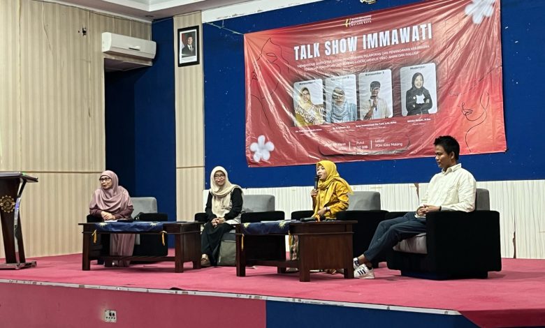 Pimpinan Cabang Ikatan Mahasiswa Muhammadiyah (PC IMM) Malang Raya menggelar Talkshow Immawati dalam rangka memperingati International Women’s Da