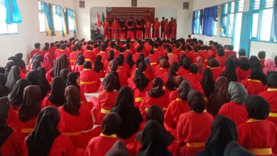 Peserta UKT Tapak Suci Cilacap 2025 menjalani uji jurus di SMA Muhammadiyah 1 Cilacap