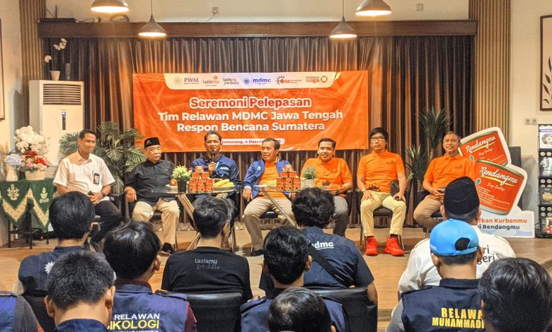 Pelepasan 28 relawan Lazismu–MDMC Jateng untuk Respon Bencana Sumatera Utara