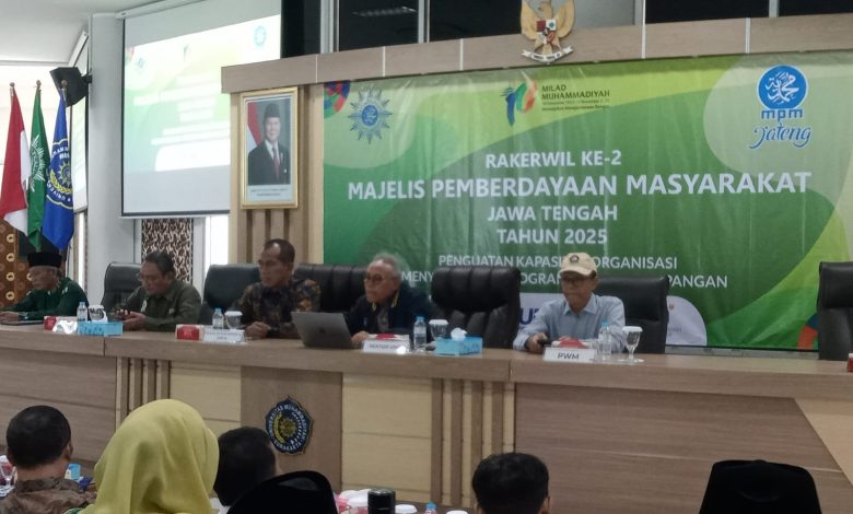 MPM PWM Jawa Tengah melaksanakan Rakerwil ke-2, Sabtu 6 Desember 2025 di Universitas Muhammadiyah Surakarta