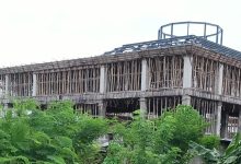 Progres pembangunan kubah masjid SMA Trensains Muhammadiyah Sragen