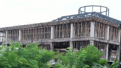 Progres pembangunan kubah masjid SMA Trensains Muhammadiyah Sragen