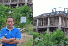 Progres pembangunan kubah masjid SMA Trensains Muhammadiyah Sragen