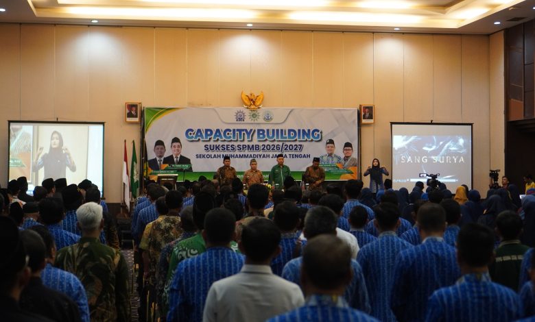Prosesi pembukaan Capacity Building SPMB 2026 Sekolah Muhammadiyah Jawa Tengah oleh jajaran PWM Jateng di Hotel Grasia.