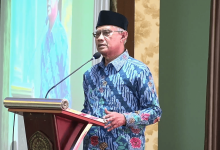 Ketua Umum PP Muhammadiyah Haedar Nashir memberikan pidato sambutan dalam pembukaan Rakornas LDK Muhammadiyah 2026 di Unimus Semarang.