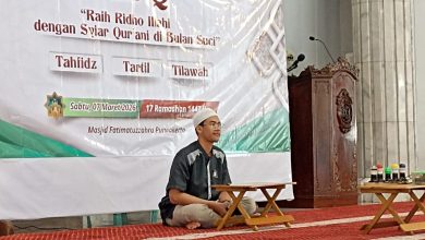 Mahasiswa PBA UMP mengikuti ajang MTQ 2026 kategori tahfidz di Masjid Fatimatuzzahra Purwokerto, Sabtu, 7 Maret 2026.
