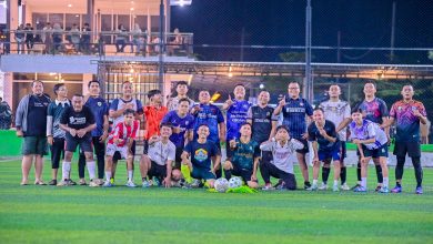 Kader PCPM Bumiayu dan MDMC Brebes berfoto bersama usai Fun Match Mini Soccer di Zarafa Mini Soccer Bumiayu.