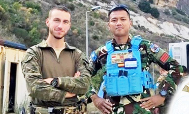 Dokumentasi seorang prajurit TNI dalam misi perdamaian PBB di Lebanon sebagai pelengkap berita duka kader Muhammadiyah.