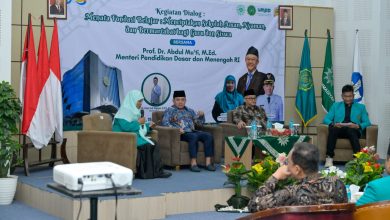 Menteri Pendidikan Dasar dan Menengah RI Prof. Dr. Abdul Mu’ti, M.Ed. menjadi narasumber dalam dialog pendidikan di Universitas Muhammadiyah Pekajangan Pekalongan (UMPP) tentang sekolah aman, nyaman, dan bermartabat bagi guru dan siswa.