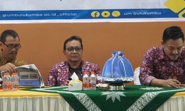 Pimpinan UM Bulukumba dalam kegiatan akademik terkait pengumuman hibah nasional penelitian dan PKM 2026.