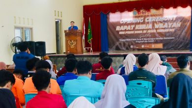 Pembukaan RAKERWIL BEM PTMAI Zona IV di Universitas Muhammadiyah Kudus yang diikuti mahasiswa Jateng-DIY.