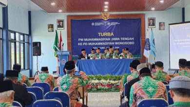 Suasana kegiatan Turba PWM Jawa Tengah ke PDM Wonosobo yang diikuti jajaran pimpinan Muhammadiyah di Aula STIKES Muhammadiyah Wonosobo.