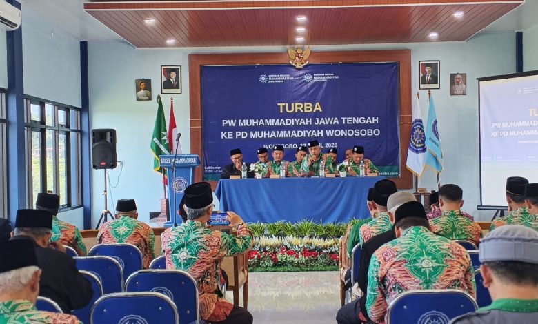 Suasana kegiatan Turba PWM Jawa Tengah ke PDM Wonosobo yang diikuti jajaran pimpinan Muhammadiyah di Aula STIKES Muhammadiyah Wonosobo.