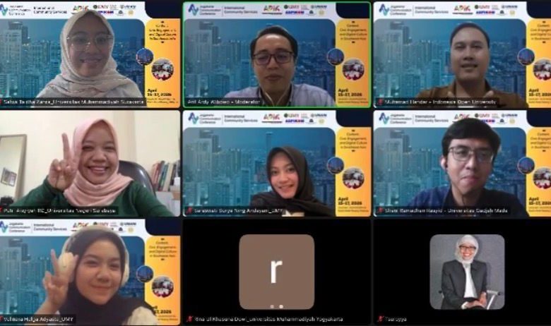 Mahasiswa Ilmu Komunikasi UMS mengikuti presentasi daring pada JCC International Conference hingga meraih predikat 2nd Best Presenter.