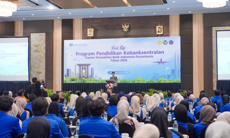 Peserta mengikuti Kick Off Program Pendidikan Kebanksentralan Kantor Perwakilan Bank Indonesia Purwokerto Tahun 2026 yang dihadiri UMP dan perguruan tinggi di Purwokerto.