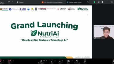 Tampilan webinar peluncuran NutriAI Pro bertajuk “Resolusi Gizi Berbasis Teknologi AI” yang digelar secara daring dan diikuti ratusan peserta.
