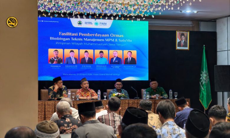 Suasana Bimtek Manajemen MPM dan SatuMu PWM Jawa Tengah di Hotel Grand Wahid Salatiga yang diikuti peserta dari PDM se-Jawa Tengah.