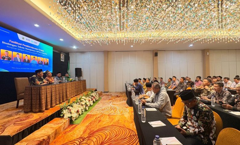 Suasana pembukaan Bimbingan Teknis Manajemen MPM & SatuMu Pimpinan Wilayah Muhammadiyah Jawa Tengah di Hotel Grand Wahid Salatiga.