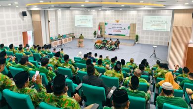 Peserta silaturahim PWM Jawa Tengah dan PDM Pekalongan mengikuti pembinaan di Gedung Rektorat UMPP.