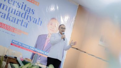 Wakil Ketua MPR RI Eddy Soeparno menyampaikan materi tentang paradoks energi dan krisis iklim dalam kegiatan MPR RI Goes to Campus di UMS.
