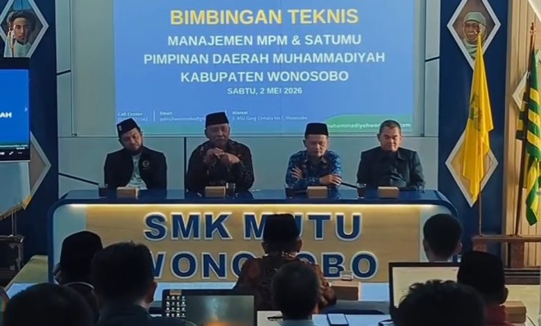 Suasana Bimbingan Teknis digitalisasi Muhammadiyah di Wonosobo yang membahas manajemen MPM dan aplikasi SatuMu bagi agen serta verifikator PCM.