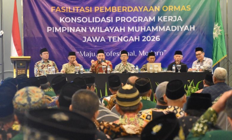 Suasana Konsolidasi Program Kerja Pimpinan Wilayah Muhammadiyah Jawa Tengah 2026 di Karanganyar