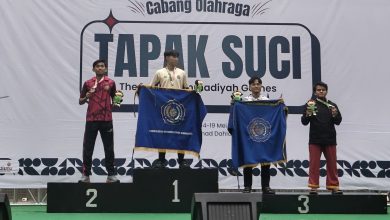 Atlet pencak silat AKMT meraih medali perunggu di podium juara Muhammadiyah Games 2026
