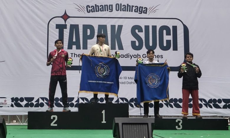 Atlet pencak silat AKMT meraih medali perunggu di podium juara Muhammadiyah Games 2026