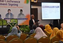 Suasana konferensi pendidikan internasional Marshall Cavendish Education di Semarang membahas isu AI menggantikan guru.