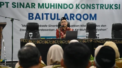 Ketua PWM Jateng Dr KH Tafsir M Ag memberikan materi dalam pelatihan Baitul Arqam PT Sinar Muhindo Konstruksi di Hotel Grasia Semarang.