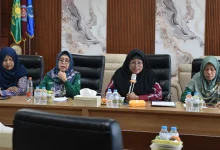 Hj. Lintal Muna saat memberikan keterangan dalam audiensi persiapan Jambore Aisyiyah Jateng 2026 bersama PWM Jawa Tengah.