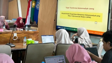 Peserta rapat koordinasi KKN Tematik Muhammadiyah Jawa Tengah membahas target transformasi menjadi organisasi yang maju, profesional, dan modern.