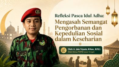 Ir. Joko Triyanto, Wakil Ketua PWPM Jawa Tengah, menyampaikan refleksi pasca Idul Adha tentang semangat pengorbanan dan kepedulian sosial.