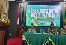 Ramanda Hilmy menyampaikan sambutan dalam Konsolidasi Rutin Hizbul Wathan se-Karesidenan Pati di UMKU.
