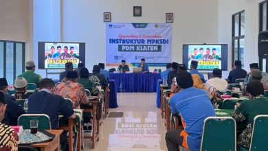 Peserta kegiatan Upgrading dan Sarasehan Instruktur MPKSDI PDM Klaten yang menerapkan sistem perkaderan 3T.