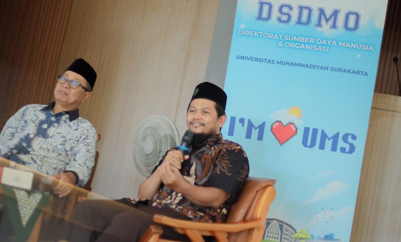 Ketua DSDMO UMS, Ir. Tri Widayatno, S.T., M.Sc., Ph.D., saat memberikan sambutan pada peluncuran program kesehatan mental EMPOWER.