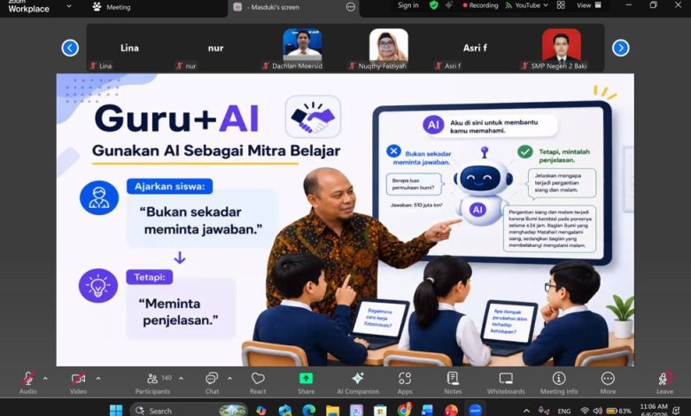 Pemateri memberikan edukasi interaktif di hadapan puluhan siswa-siswi sekolah dasar.