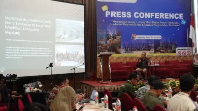 Suasana press conference MTCC UNIMMA mengenai masa depan petani tembakau di Hotel Atria Magelang.