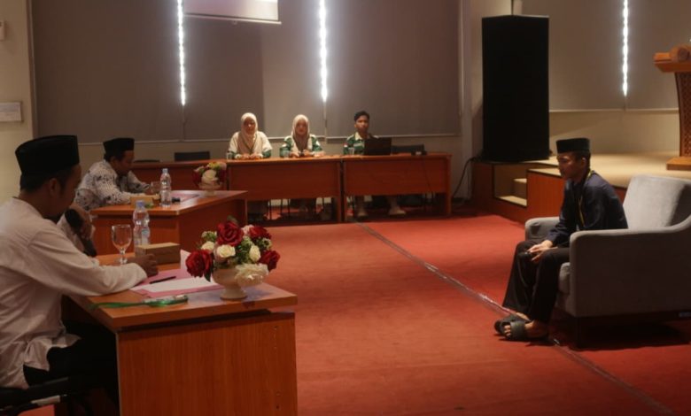 Suasana babak final lomba hifdzil quran mhq generasi muda muslim dalam ajang iep 2026 di universitas muhammadiyah purwokerto